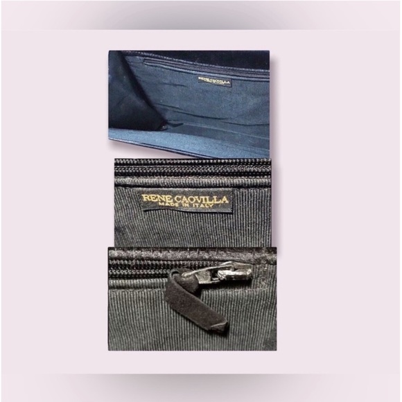 Rene Caovilla Bag Black Bead Satin Handbag - Picture 9 of 11